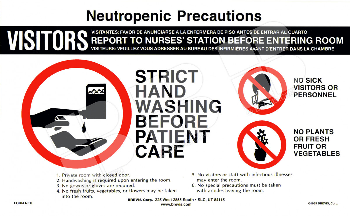 critical-care-and-neutropenic-precautions-sign-brevis