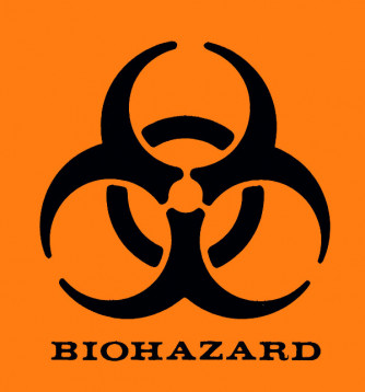 Biohazard labels 2.5 inches roll