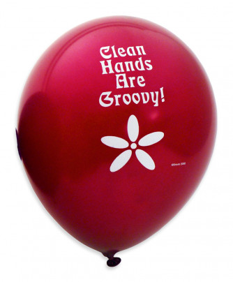 Clean Hands are Groovy Balloons (12/pack)