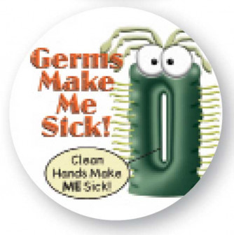 Germs Make Me Sick Button