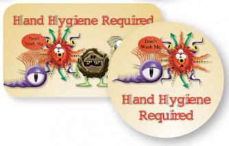 Hand Hygiene Required Button.