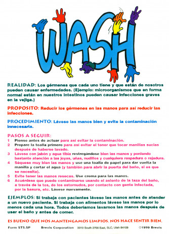 WASH Sticker, Spanish