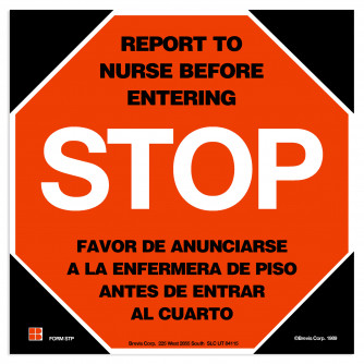 STOP Sign, English/Spanish with Lamination