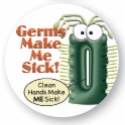 BT.GER  Germs Make Me Sick Button