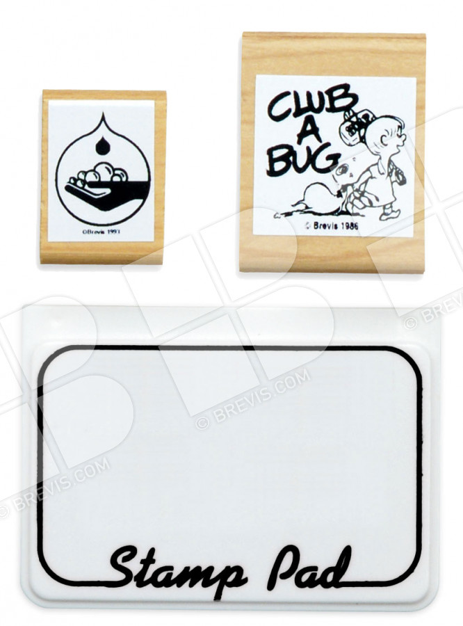 Handwash and Club A Bug Stamps including InkPad - Brevis