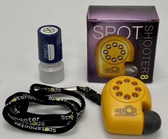 Surface cleaning detection kit with invisible stamper and UVA lamp