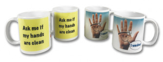 Ask Me If My Hands Are Clean Mug, 11oz, Set of 4