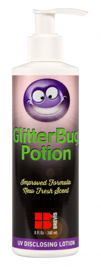 GlitterBug Disclosing Lotion, 8-ounce pump-bottle