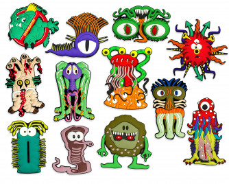Germ Magnet Set of 12 different germ magnets.