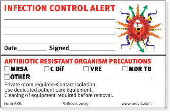 Antibiotic Resistant Organism Precautions Label