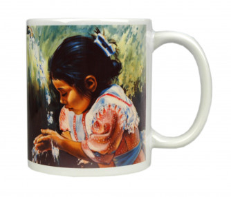 Girl Washing Hands Mug, 11 oz