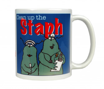 Clean Up The Staph Mug #1, 11 oz.