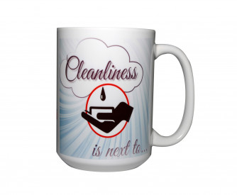 Cleanliness is Next To Mug, 15oz