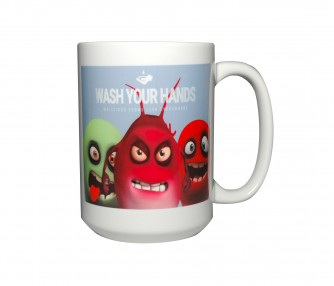 Wash Your Hands GERMS Mug, 15oz