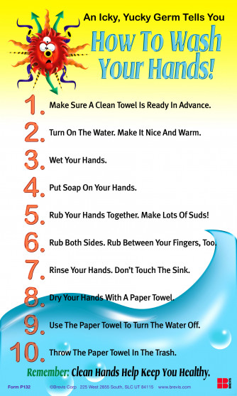 How to Wash Your Hands Poster