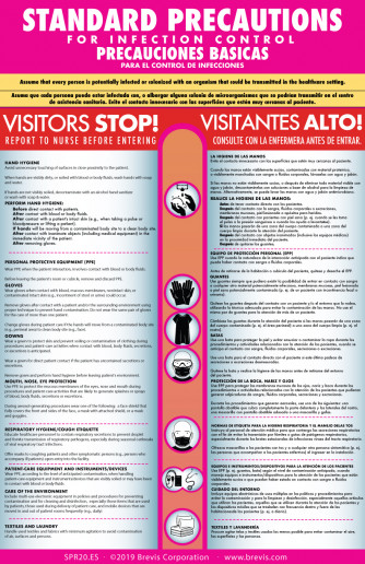 Standard Precautions 2020 in English & Spanish with Lamination