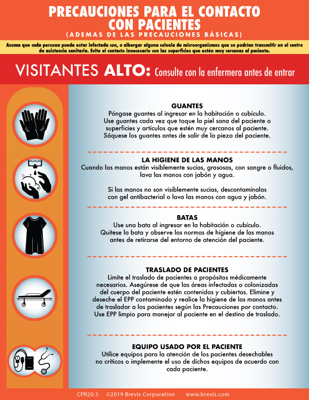 Contact Precautions 2020 in Spanish Brevis