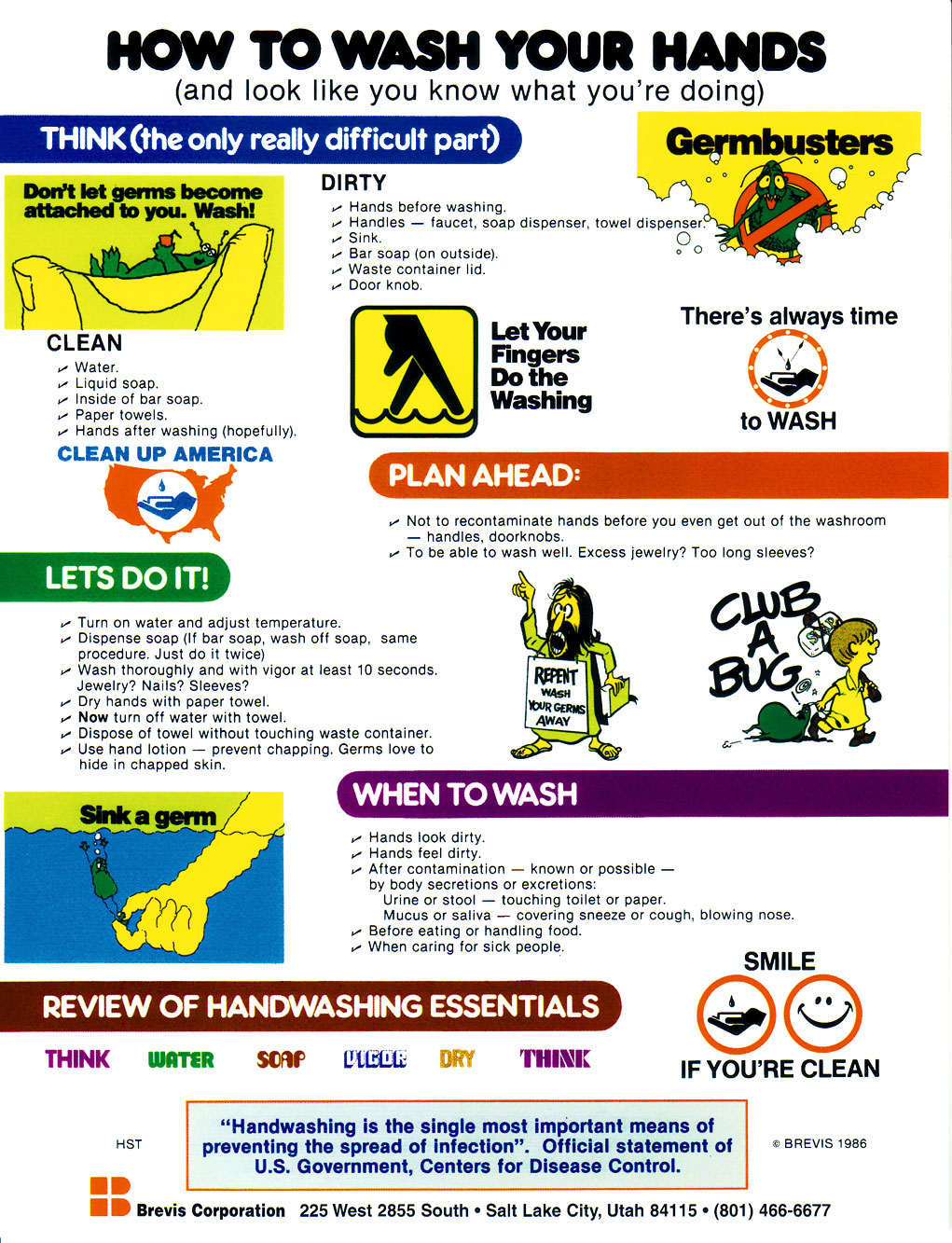How to Wash Your Hands Poster - Brevis