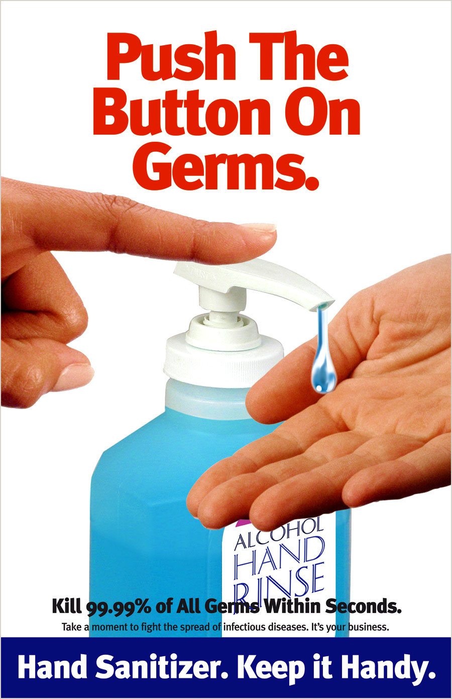 Push The Button Poster, Laminated - Brevis